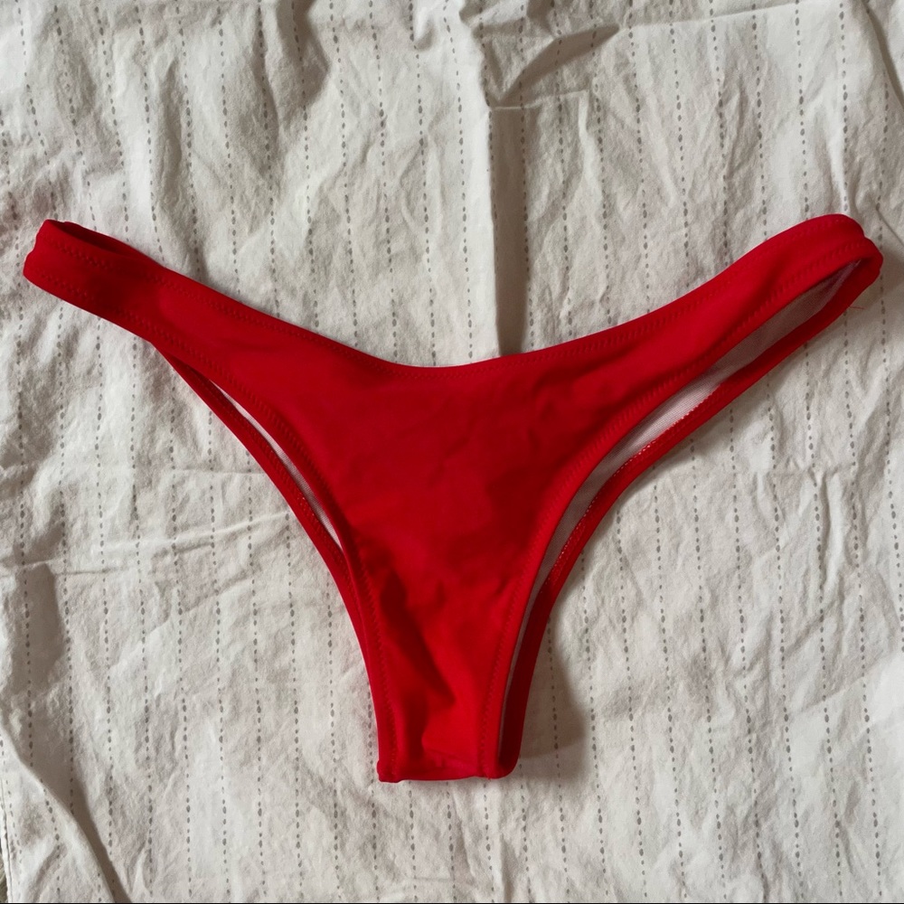 SHEIN Low Rise Red Bikini Bottoms